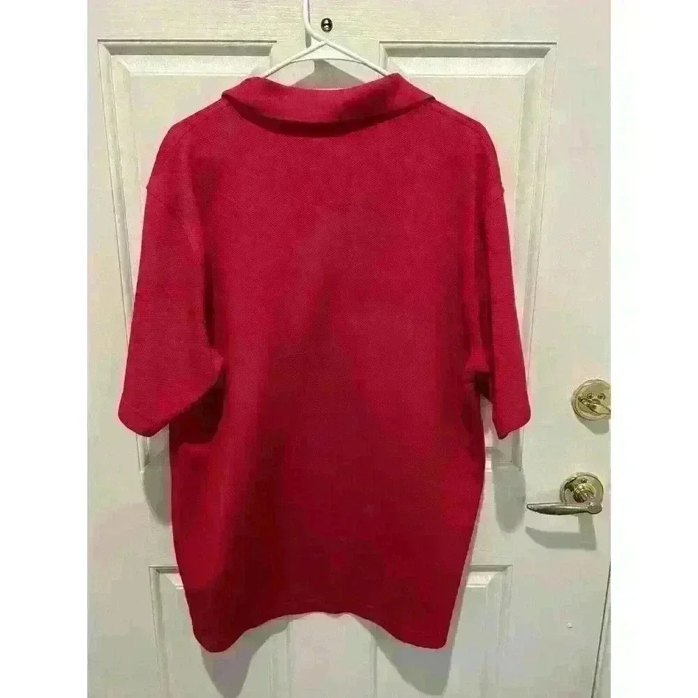 Grand Slam Polo Mens XL Red Golf 1/4 Button Collared Shirt 4th Of July - Picture 4 of 4